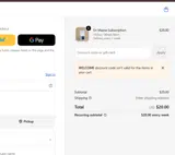 Metric Coffee coupon verification screenshot