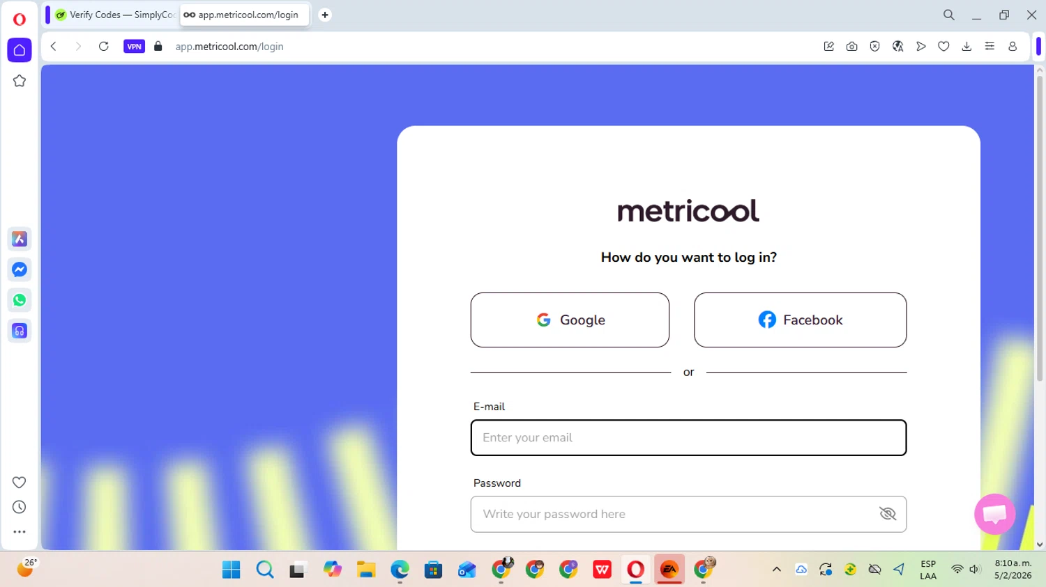 Metricool discount code screenshot showing code TUTORIALOOKER applied at Metricool checkout page. Uploaded by SimplyCodes community member YunoMaria on Feb 5, 2026