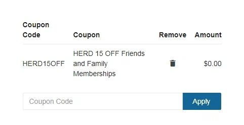 Metro Richmond Zoo checkout page showing Metro Richmond Zoo coupon code box | Screenshot taken by SimplyCodes community member on May 23, 2022