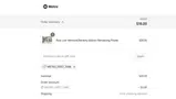 METRO_FIRST_TIME coupon verification screenshot