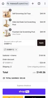 DOBBY12 coupon verification screenshot