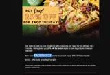 TACOTUES25 coupon verification screenshot
