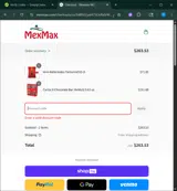 MexMax coupon verification screenshot