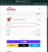 MexMax coupon verification screenshot