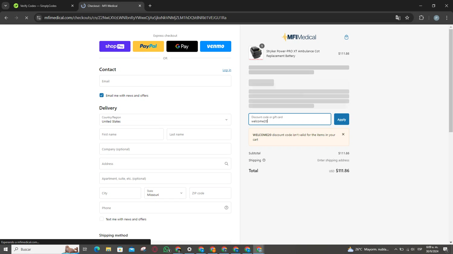 how to use MFI Medical Equipment coupons