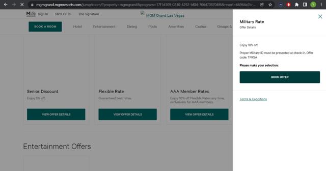 MGM Grand checkout page showing MGM Grand promo code box | Screenshot taken by SimplyCodes community member on Dec 22, 2021