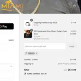Miami Links coupon verification screenshot