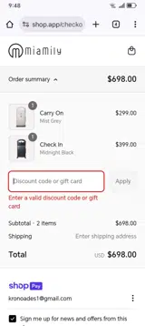 GIRLSGIRL coupon verification screenshot