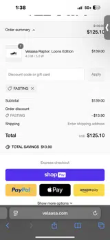 CCFFD4E574CAF9 coupon verification screenshot