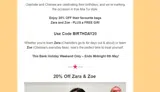 BIRTHDAY20 coupon verification screenshot