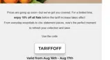 tariffoff coupon verification screenshot
