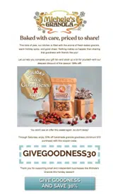 GIVEGOODNESS30 coupon verification screenshot