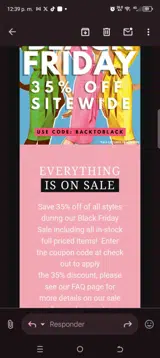 BACKTOBLACK coupon verification screenshot