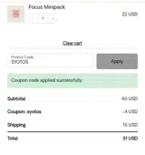 Microdosify coupon verification screenshot