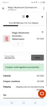 Microdosify coupon verification screenshot
