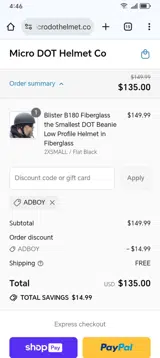 ADBOY coupon verification screenshot
