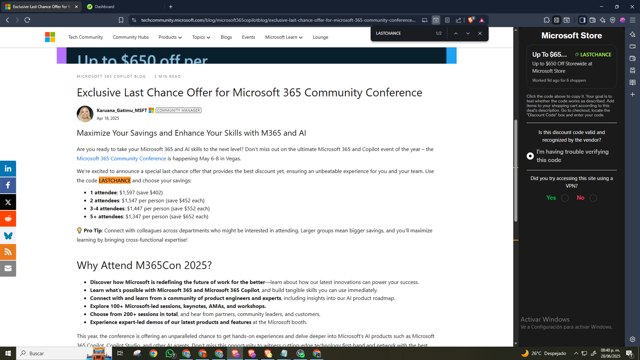 Microsoft Store checkout page showing Microsoft Store promo code box | Screenshot taken by SimplyCodes community member on Jun 29, 2025