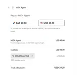 MIDI Agent coupon verification screenshot