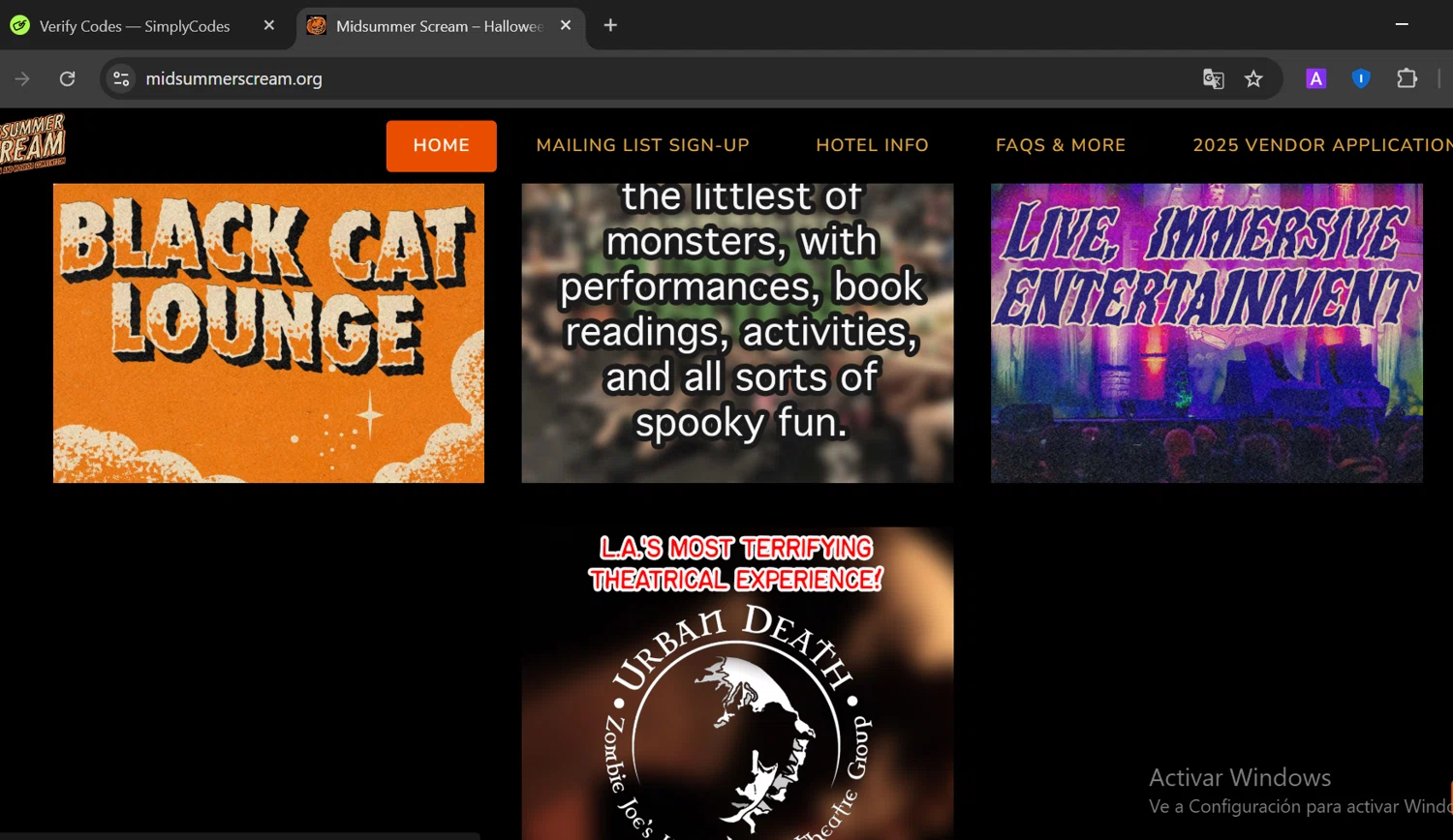 Midsummer Scream coupon code screenshot showing code KREEPSVILLE applied at Midsummer Scream checkout page. Uploaded by SimplyCodes community member CoinOwl5103 on Mar 21, 2025