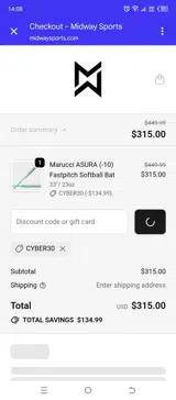 CYBER30 coupon verification screenshot