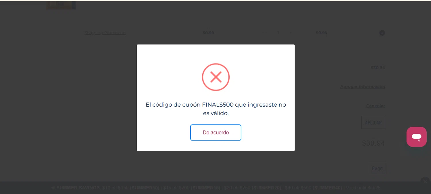 Midwest Cards coupon code screenshot showing code FINALS500 applied at Midwest Cards checkout page. Uploaded by SimplyCodes community member brcbrc on Jun 26, 2025