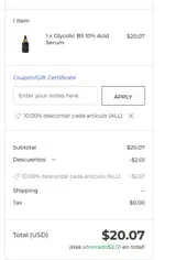 Midwest Sea Salt Company coupon verification screenshot