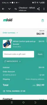 MIFOLDCS10 coupon verification screenshot