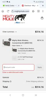 UPGRADE10 coupon verification screenshot