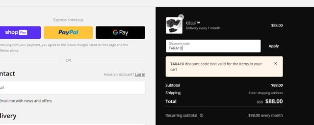 Mikra checkout page showing Mikra discount code box | Screenshot taken by SimplyCodes community member on Feb 23, 2024
