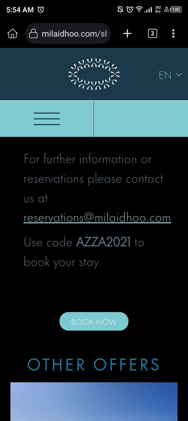 Milaidhoo Island Maldives checkout page showing Milaidhoo Island Maldives promo code box | Screenshot taken by SimplyCodes community member on May 27, 2024