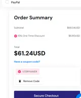 STORYSAVER coupon verification screenshot