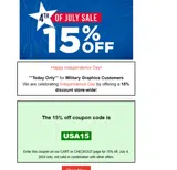 usa15 coupon verification screenshot