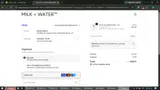 MILK & WATER coupon verification screenshot