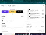 MILK & WATER coupon verification screenshot