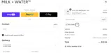 MILK & WATER coupon verification screenshot