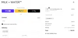 MILK & WATER coupon verification screenshot