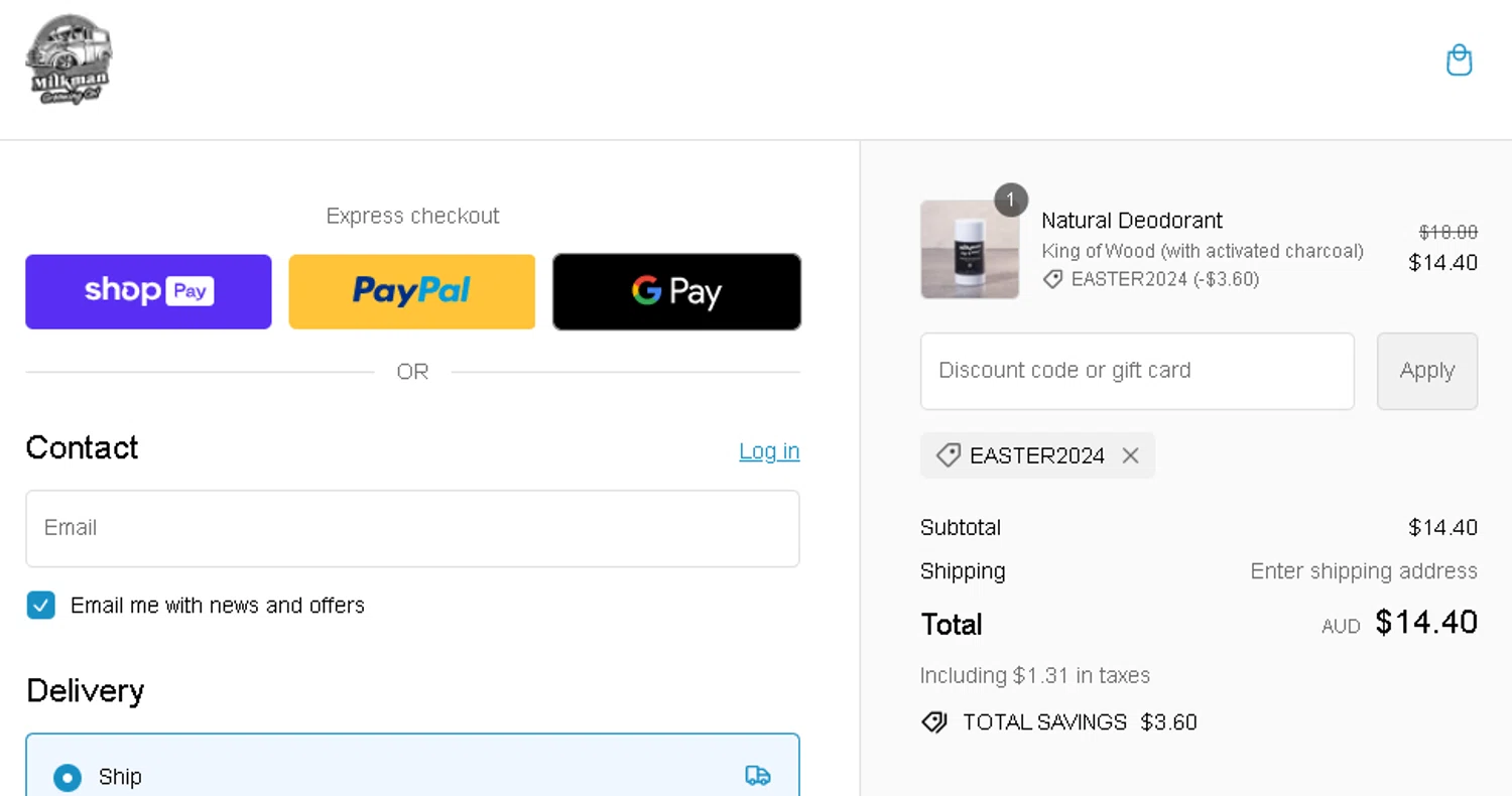 how to use Milkman Grooming Co coupons