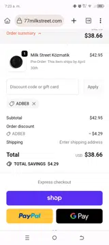 ADBE8 coupon verification screenshot