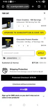 Amongthepines15 coupon verification screenshot