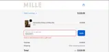 Mille coupon verification screenshot