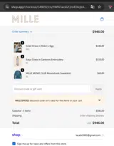 Mille coupon verification screenshot