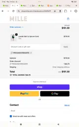 Mille coupon verification screenshot