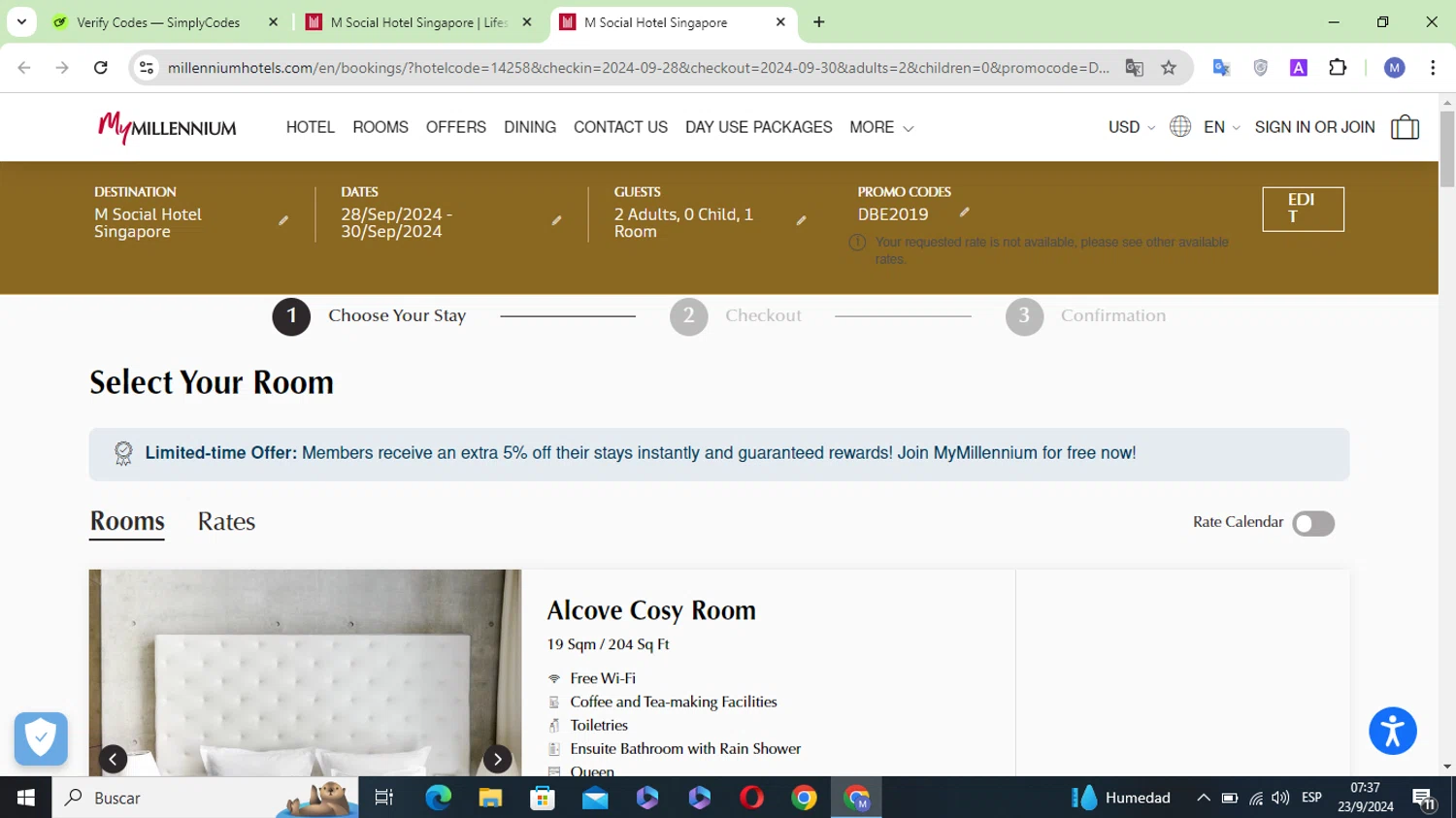 how to use Millennium Hotels coupons