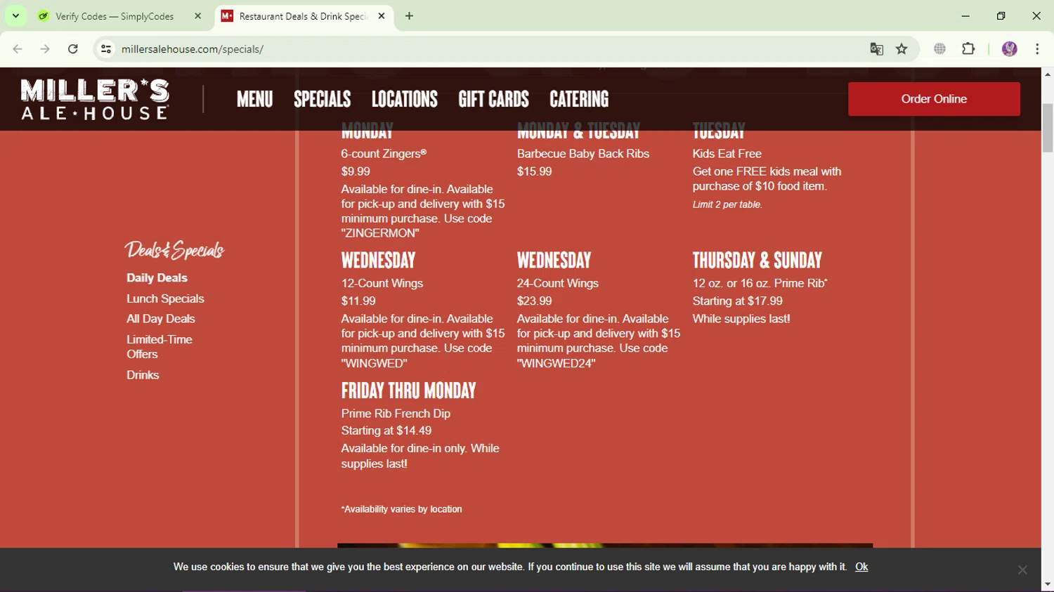 Miller's Ale House Coupons 9 Off October 2024