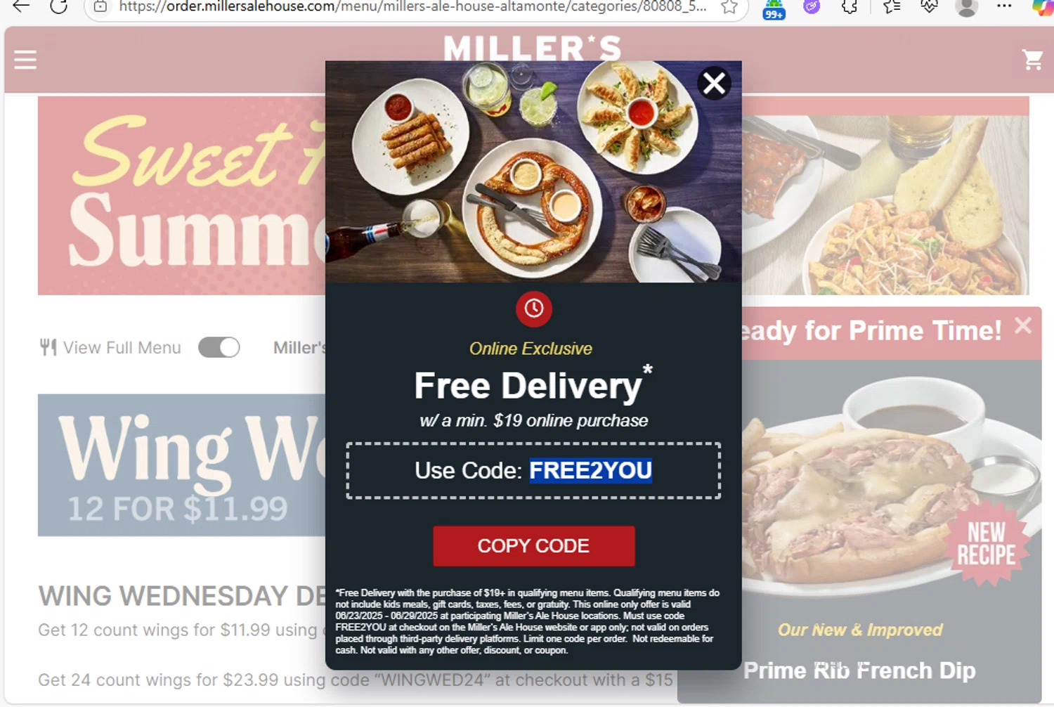 Miller's Ale House Promo Codes - 10% Off Jul 2025