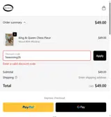 Seasoning26 coupon verification screenshot
