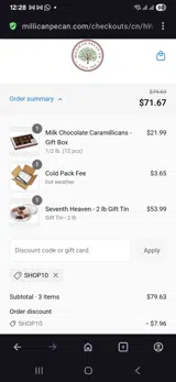 Shop10 coupon verification screenshot