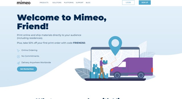 Mimeo checkout page showing Mimeo coupon code box | Screenshot taken by SimplyCodes community member on Jul 13, 2025