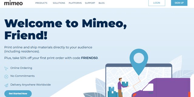 Mimeo checkout page showing Mimeo coupon code box | Screenshot taken by SimplyCodes community member on Jun 20, 2025