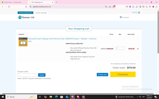 mindhub checkout page showing mindhub coupon code box | Screenshot taken by SimplyCodes community member on Jun 3, 2025